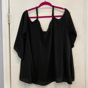 Torrid Black off the shoulder blouse